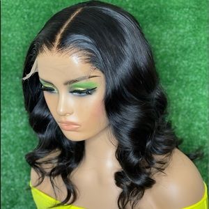 Human hair wig 14 inch 5x5 hd closure wig